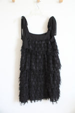 NEW MICHAEL Michael Kors Black Fringe Dress | M