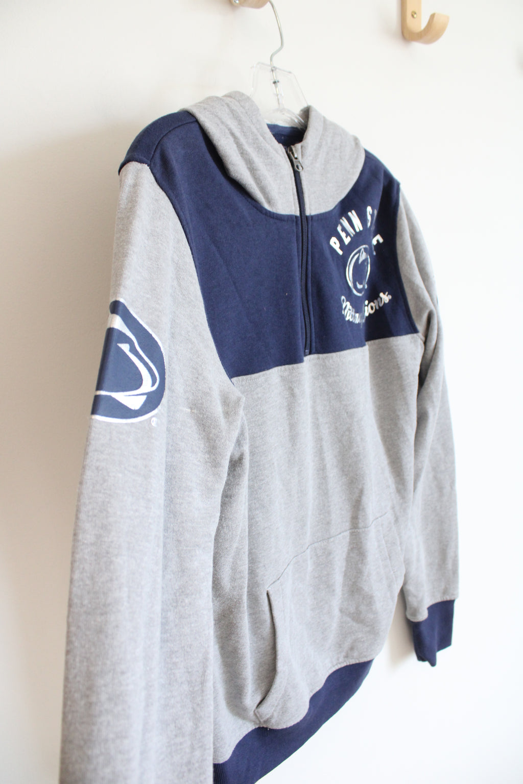 Touch Stadium Alyssa Milano Gray & Navy Penn State Nittany Lions 1/4 Zip Jacket | M