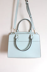Kate Spade Madison Saffiano Leather Medium TopZip Blue Glow Satchel Bag