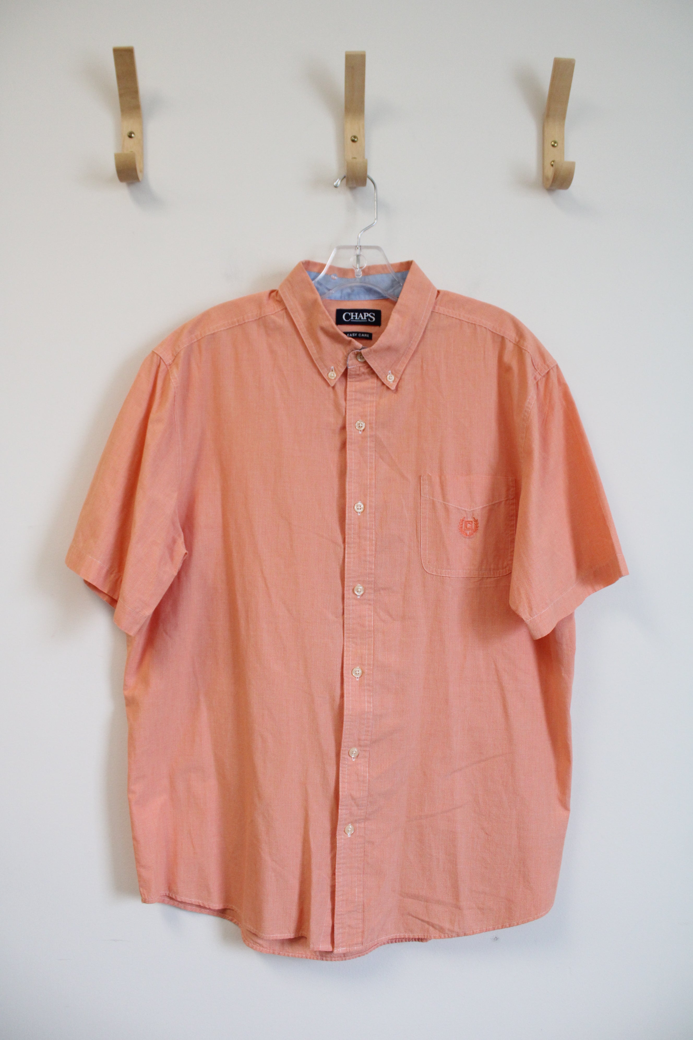 Chaps Easy Care Orange Button Down Shirt | XL