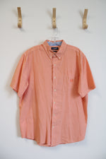 Chaps Easy Care Orange Button Down Shirt | XL