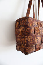 Harvey's Vintage Texas Rose Woven Bag
