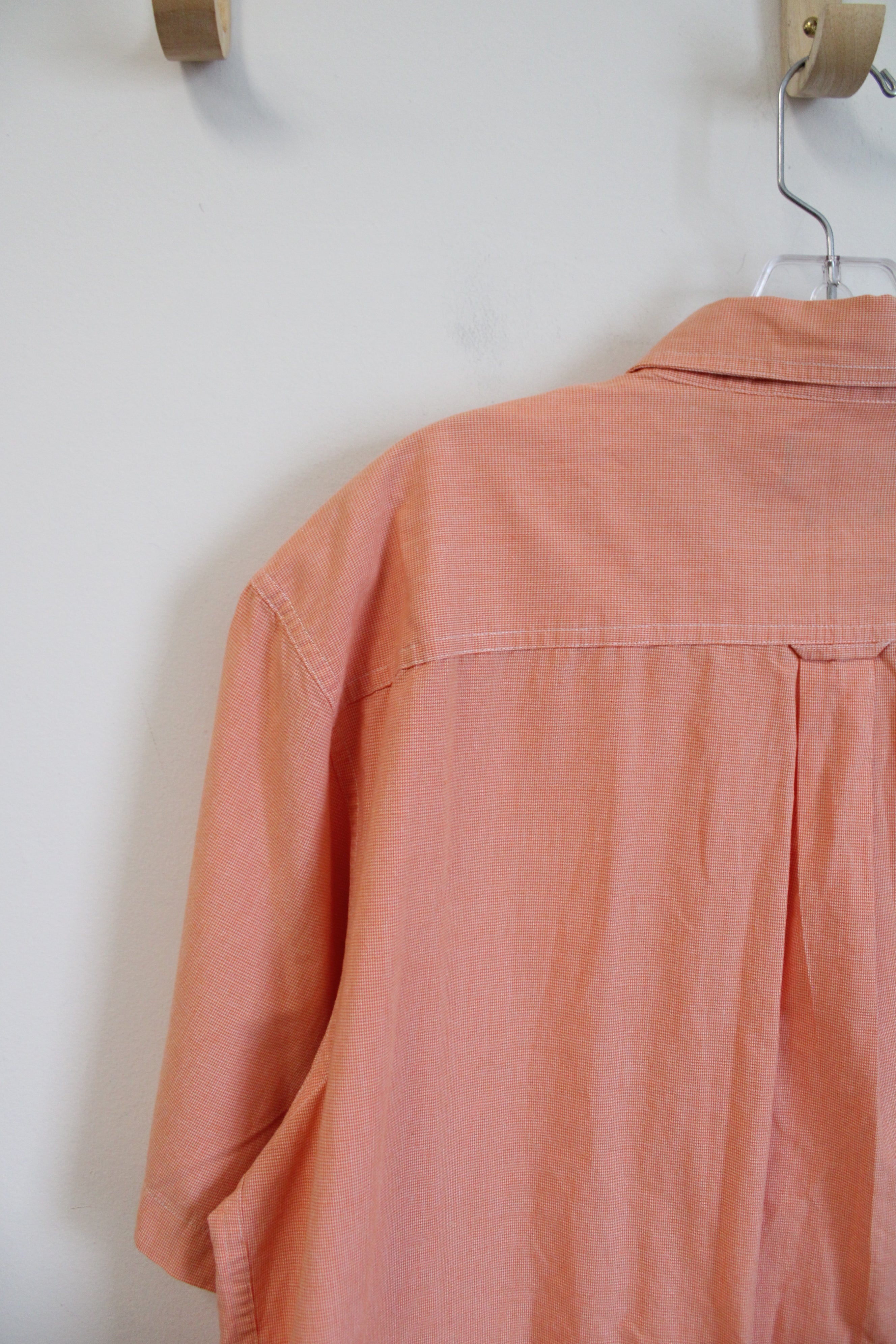 Chaps Easy Care Orange Button Down Shirt | XL