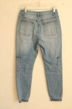 New HME Light Wash Cargo Jogger Pants | L
