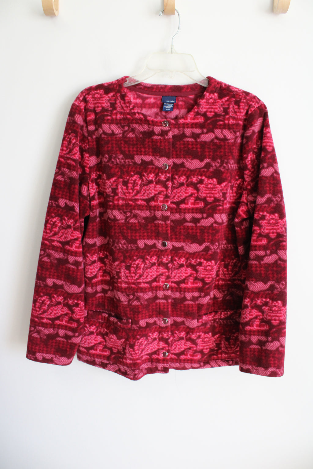 Basic Editions Pink Fleece Jacket | XL