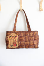 Harvey's Vintage Texas Rose Woven Bag