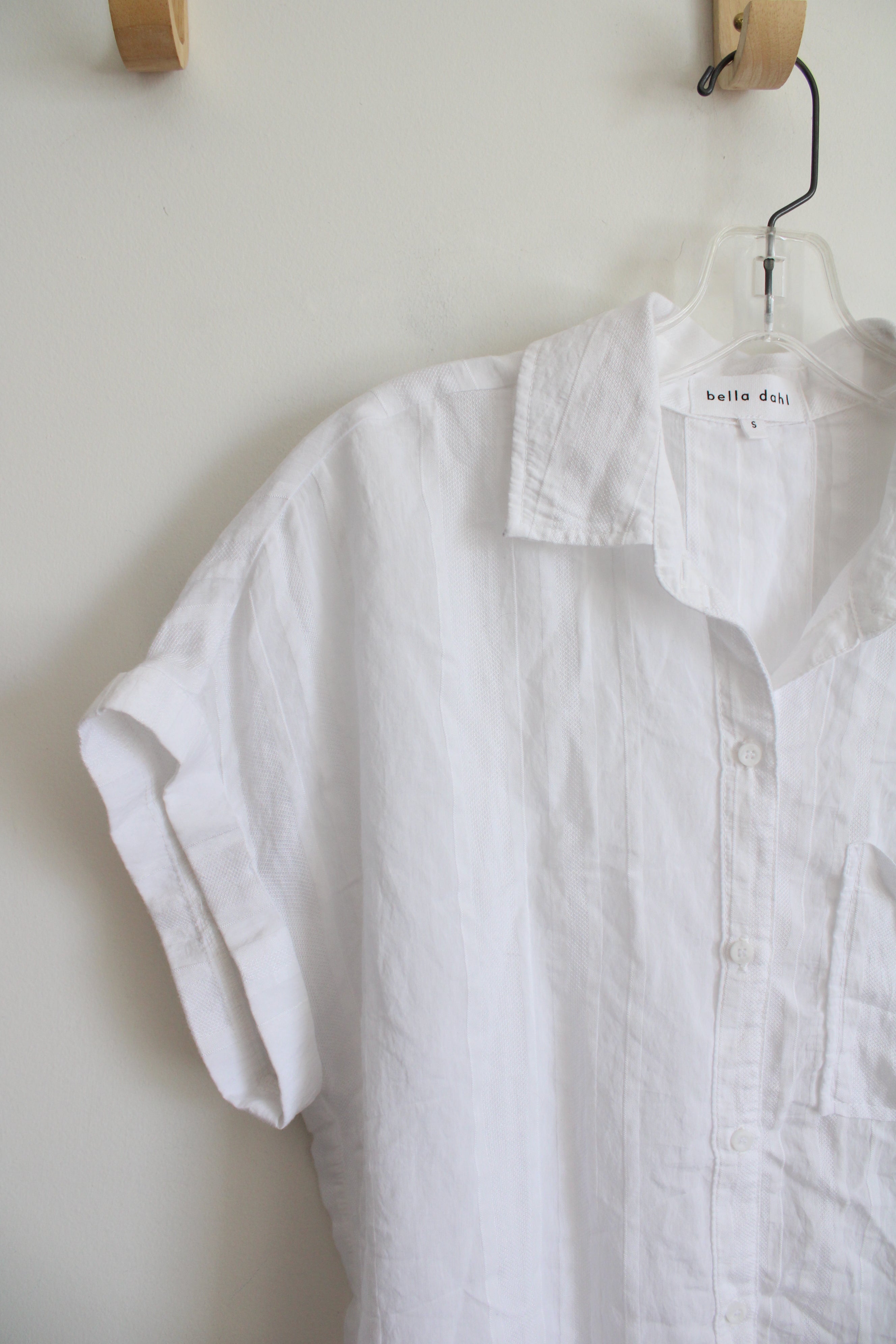 NEW Bella Dahl White Flowy Button Down Top | S