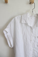 NEW Bella Dahl White Flowy Button Down Top | S