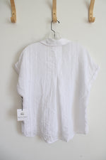 NEW Bella Dahl White Flowy Button Down Top | S