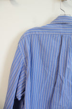 Ralph Lauren Classic Fit Blue & White Striped Button Down Shirt | XL