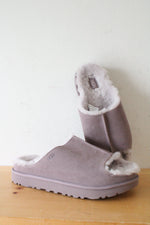 Ugg Greenport Genuine Shearling Lined Platform  Sugarplum Purple Slide Sandal | Size 10