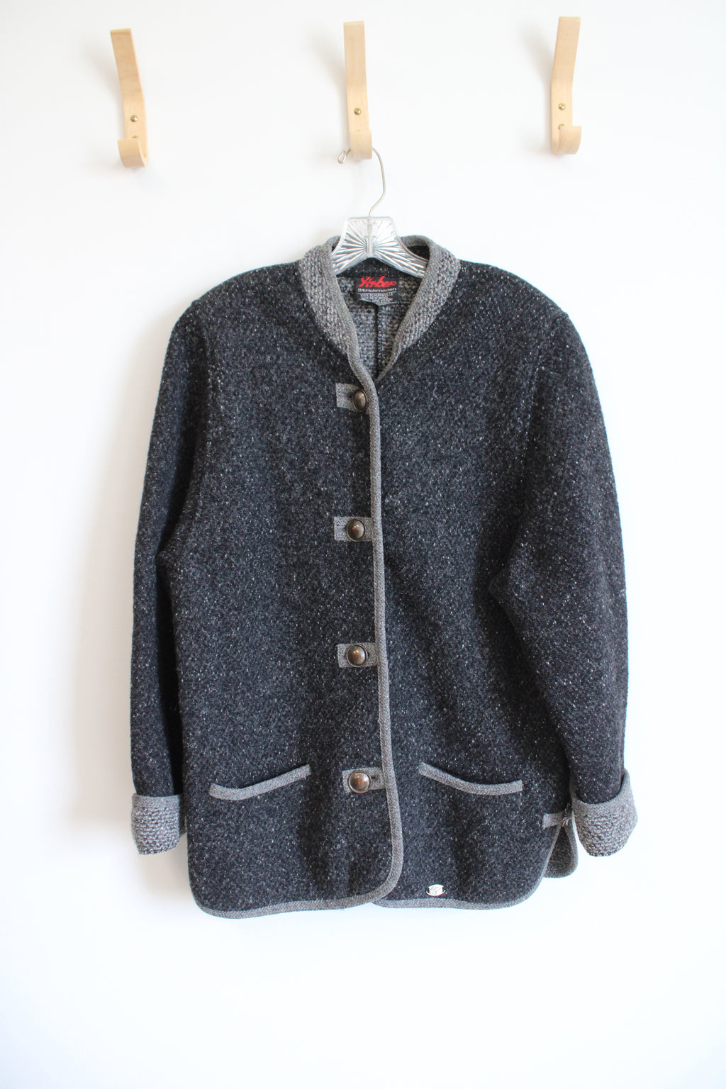 Vintage Arber Strickmoden Gray Wool Cardigan Sweater | 12