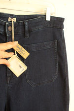 NEW Faherty Indigo Wash Front Pocket Wide Leg Jeans | 16