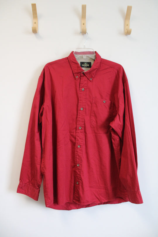 RedHead Red Button Down Shirt | XL