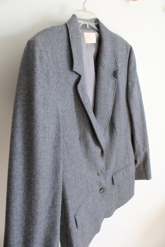 Vintage Pendleton Gray Wool Blazer | 12