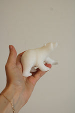 Star Marble White Hand Carved Polar Bear Figurine