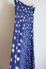 LuLaRoe Blue Silver Spotted Maxi Skirt | XS