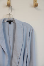NEW Roz & Ali Light Blue Belted Open Cardigan | L