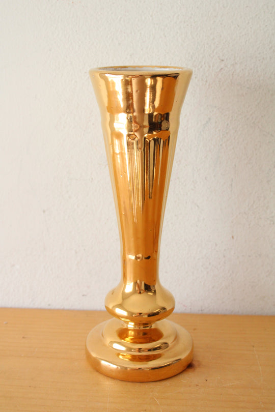 Haeger Gold Ceramic Vase