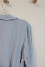 NEW Roz & Ali Light Blue Belted Open Cardigan | L