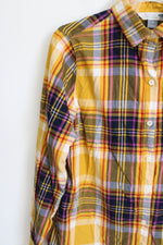 Old Navy Classic Yellow Plaid Top | M