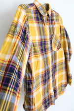 Old Navy Classic Yellow Plaid Top | M