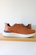 NEW FitVille  Marca Brown Vegan Leather Sneakers | Size 13.5W