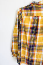 Old Navy Classic Yellow Plaid Top | M