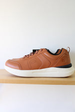 NEW FitVille  Marca Brown Vegan Leather Sneakers | Size 13.5W