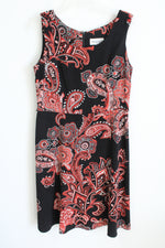 Studio I Sleeveless Black Paisley Dress | 10
