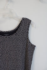 Lands' End Navy & White Polka Dot Tank Top | M