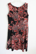 Studio I Sleeveless Black Paisley Dress | 10