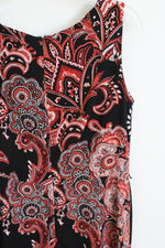 Studio I Sleeveless Black Paisley Dress | 10
