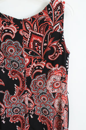 Studio I Sleeveless Black Paisley Dress | 10