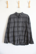 Blake Shelton x Lands' End Gray Plaid Button Down | L
