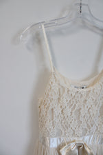 Forever 21 Cream Lace & Tulle Dress | L