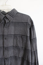 Blake Shelton x Lands' End Gray Plaid Button Down | L