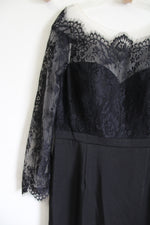 NEW Lucci Lu Black Lace Long Sleeved Dress | 18