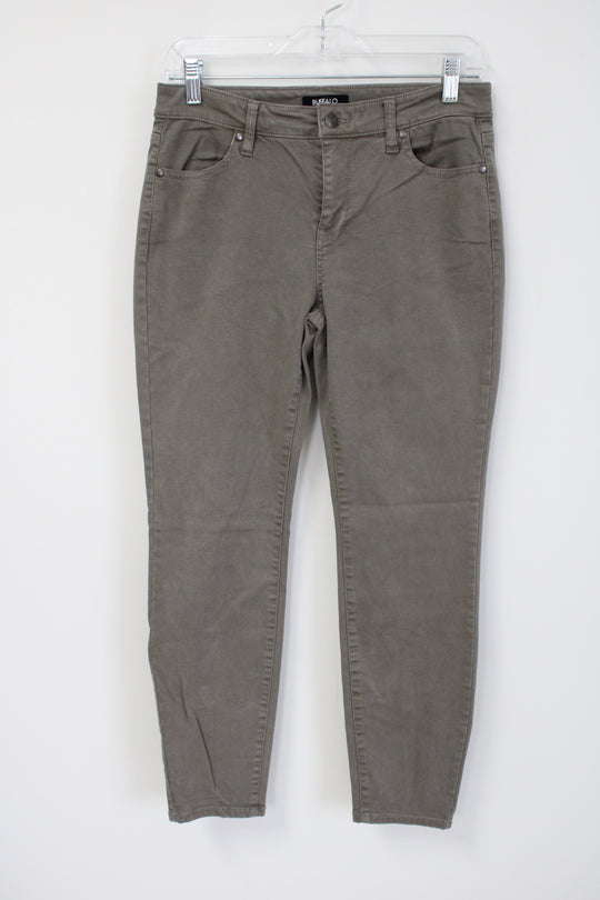 David Britton Buffalo Mid Rise Olive Green Skinny Jeans | 6