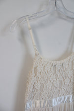 Forever 21 Cream Lace & Tulle Dress | L