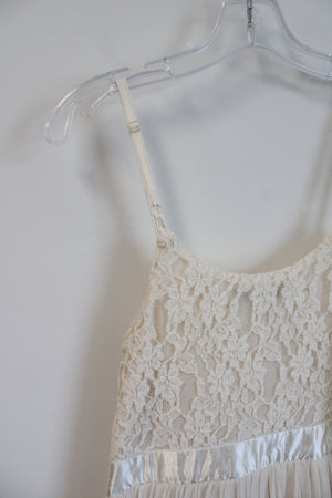 Forever 21 Cream Lace & Tulle Dress | L