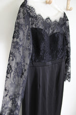 NEW Lucci Lu Black Lace Long Sleeved Dress | 18
