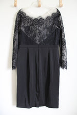 NEW Lucci Lu Black Lace Long Sleeved Dress | 18