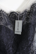 NEW Lucci Lu Black Lace Long Sleeved Dress | 18