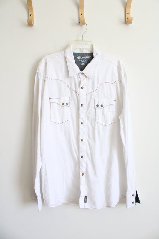 Wrangler Retro Premium White Western Button Down | XXL