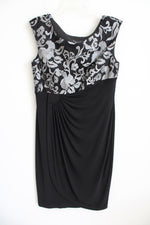 Connected Apparel Sleeveless Black Shimmer Dress | 10P