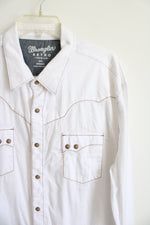 Wrangler Retro Premium White Western Button Down | XXL