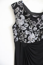 Connected Apparel Sleeveless Black Shimmer Dress | 10P