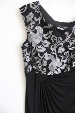 Connected Apparel Sleeveless Black Shimmer Dress | 10P