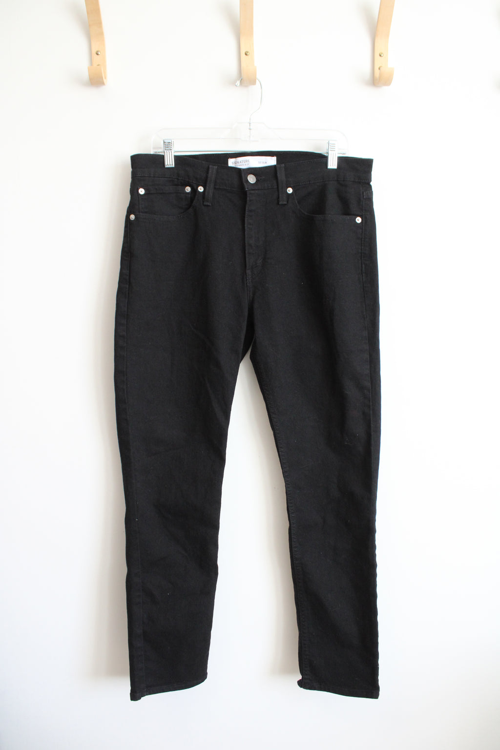 Levi's Black S37 Slim Black Jeans | 34X30